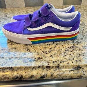 Purple Partial Suede Vans Sz 10.5
